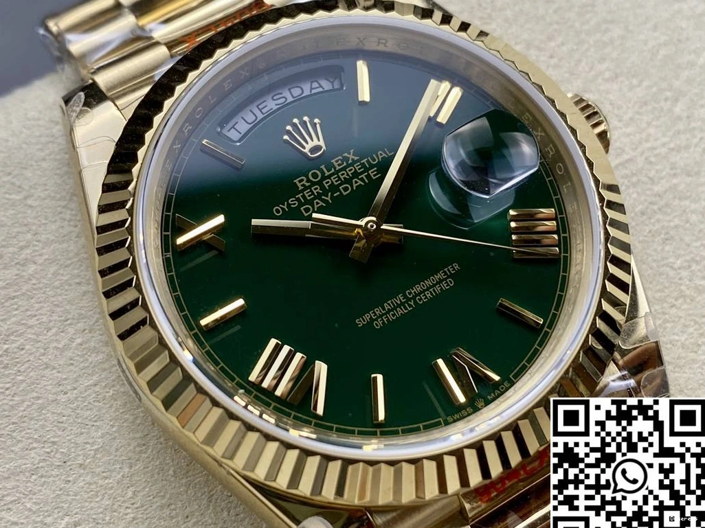 QF Dial Green Rolex Factory M228238-0061 Day Steel Tungsten v5 Date 0405